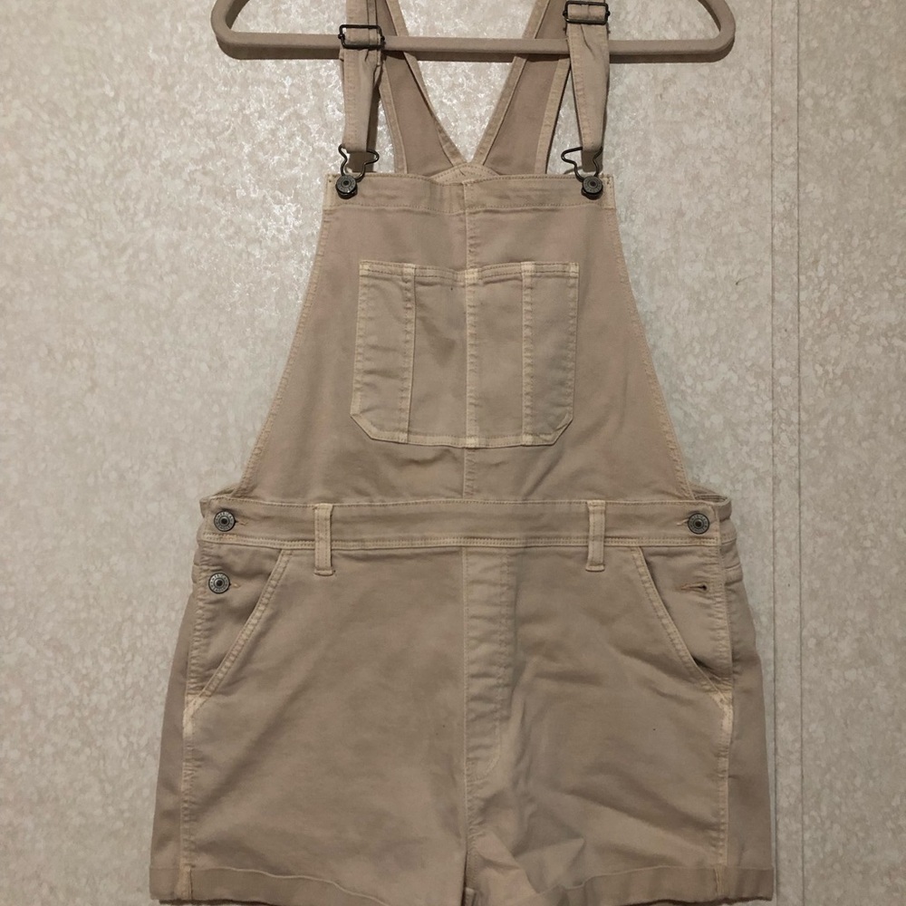 American Eagle Outfitters Beige/Tan Short Overalls
